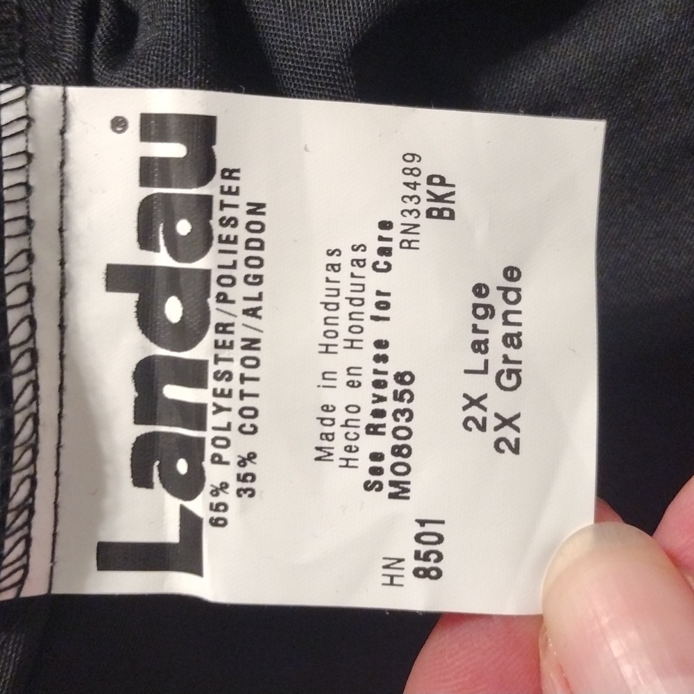 New Landau women's scrub pants two black pair size XXL - Picture 16 of 16